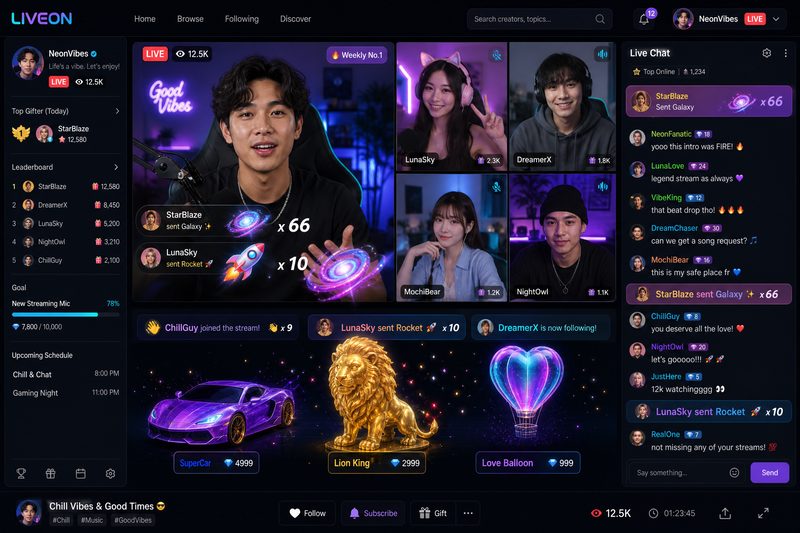 黄色软件下载实时直播互动界面,创作者与粉丝零距离实时交流